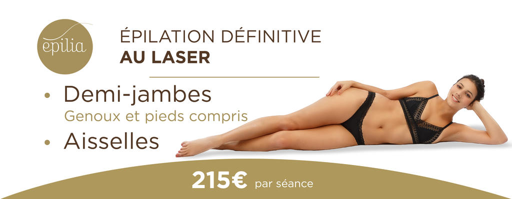 Épilation laser demi-jambes aisselles