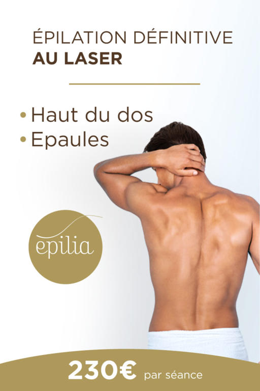 Épilation laser forfait dos épaules homme