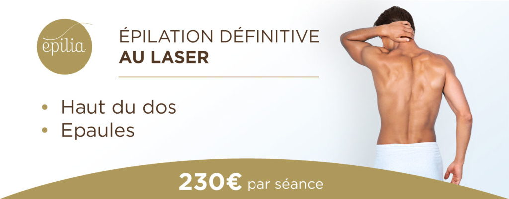 Épilation laser forfait dos épaules homme