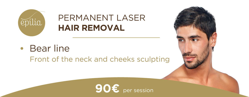 Laser hair removal beard line