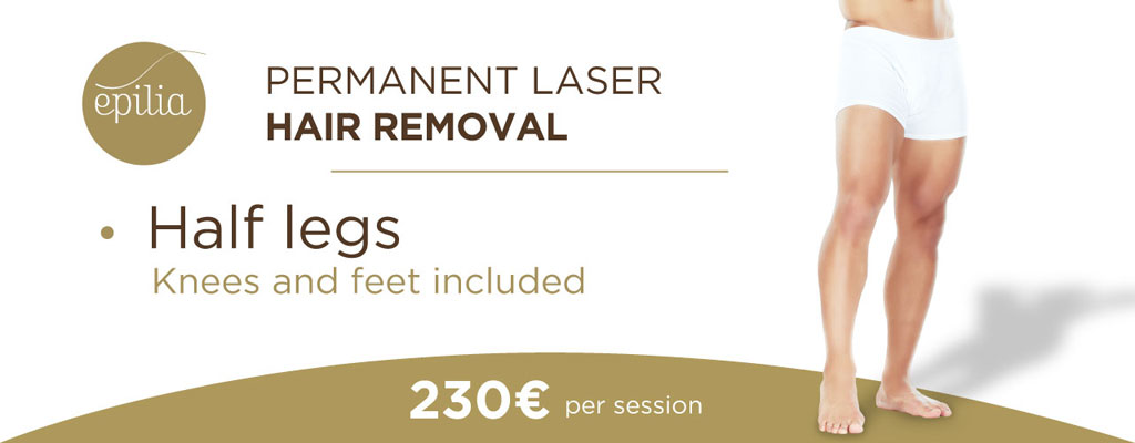 laser hair removal half legs man