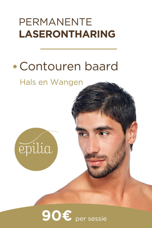 Permanente laserontharing contouren baard hals en wangen