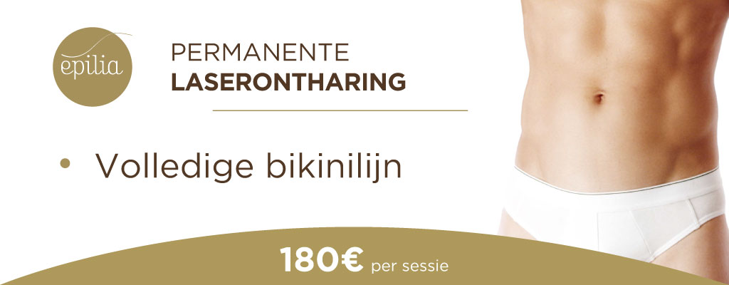 Permanente laserontharing bikinilijn man