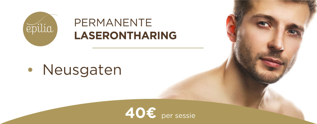 Permanente laserontharing neusgaten man