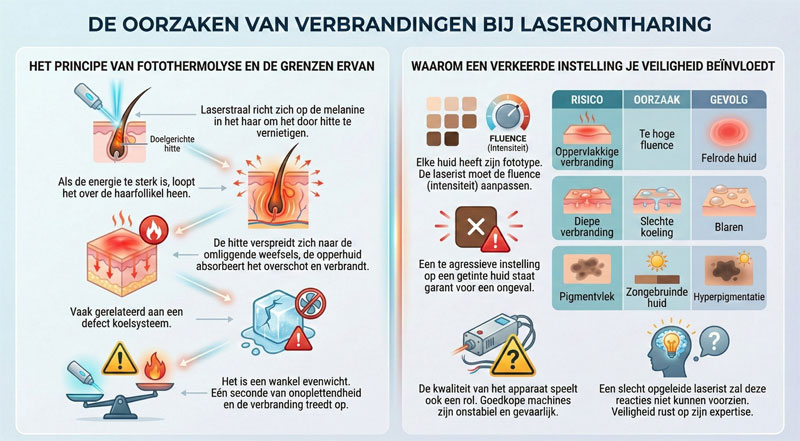 oorzaken van verbrandingen bij laserontharing k