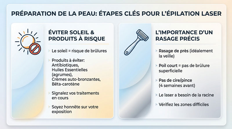 preparation peau epilia