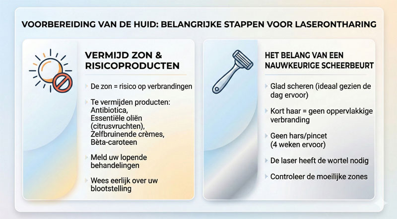 voorbereiding van huid