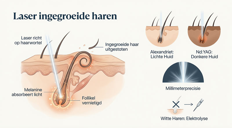 laser ingegroeide haren