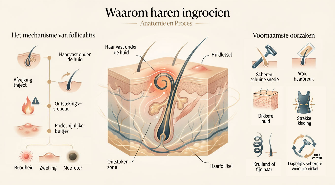 waarom ingegroeide haartjes